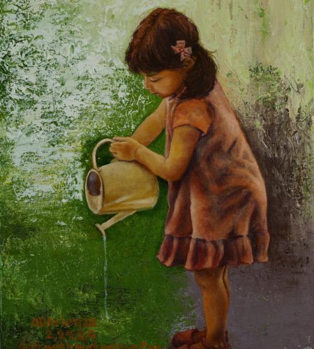 Girl Watering